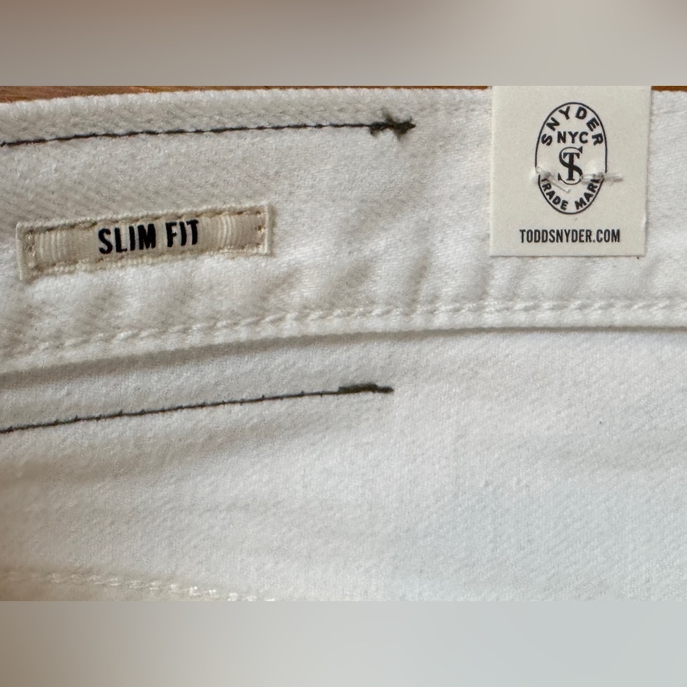 Todd Snyder White Slim Fit Jeans 5 Pocket 36 X 34 Selvedge NWT - Picture 4 of 10
